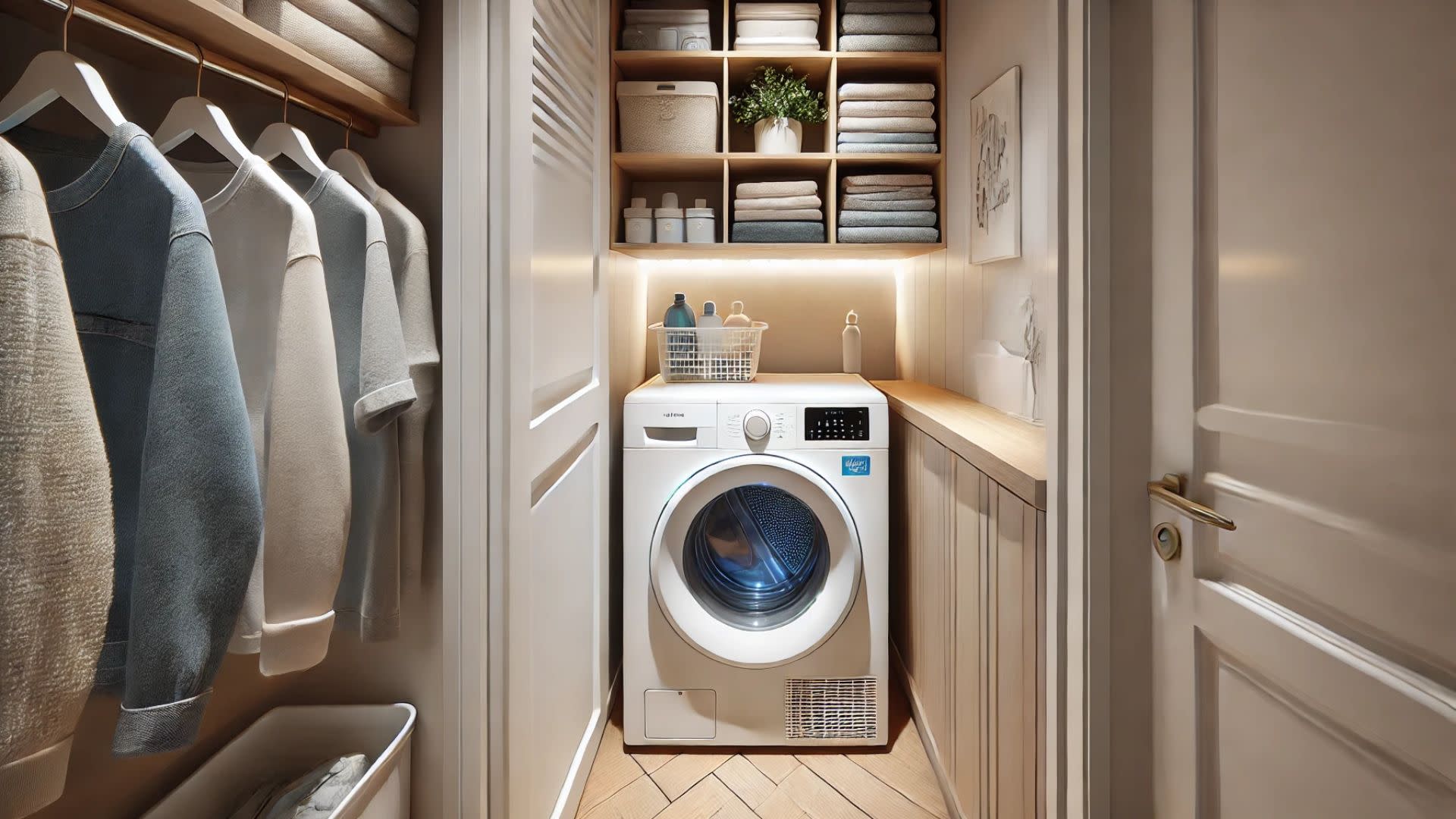 A ventless dryer fits into small spaces and spaces without venting infrastructure.