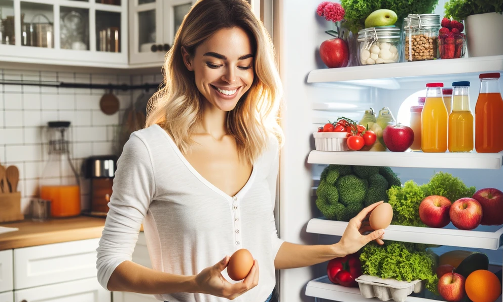 Image of woman enjoying her fridge after selecting the best brand of refrigerator.