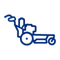 wide deck lawn mower icon