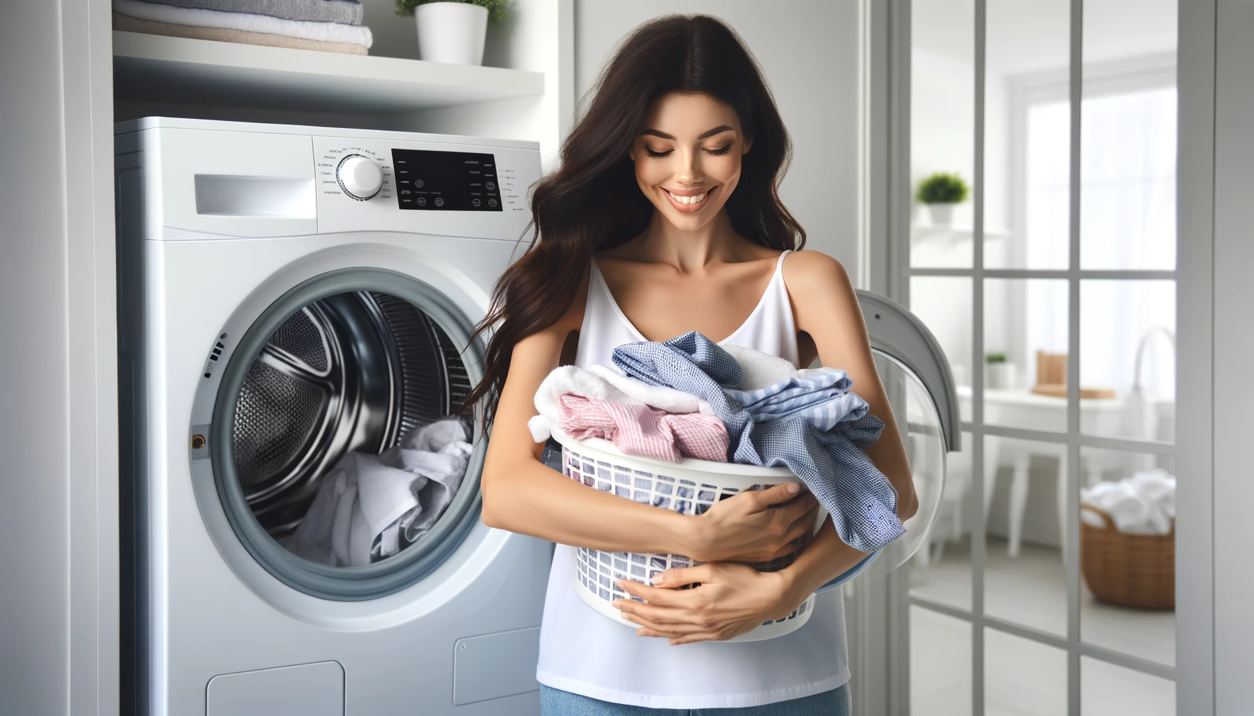 Image of homeowner happy with dryer