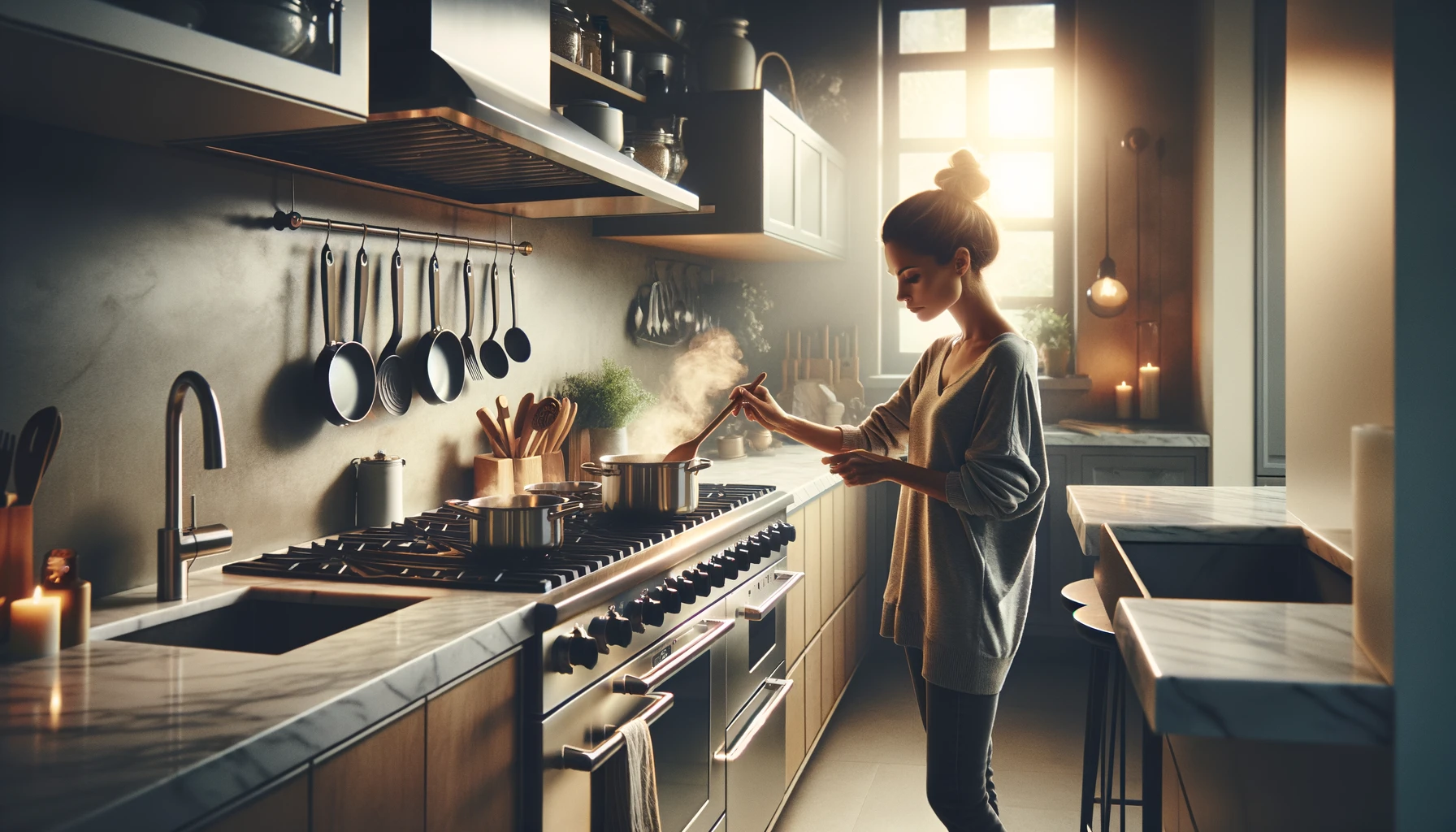 Getting the stove ready for holiday cooking image.