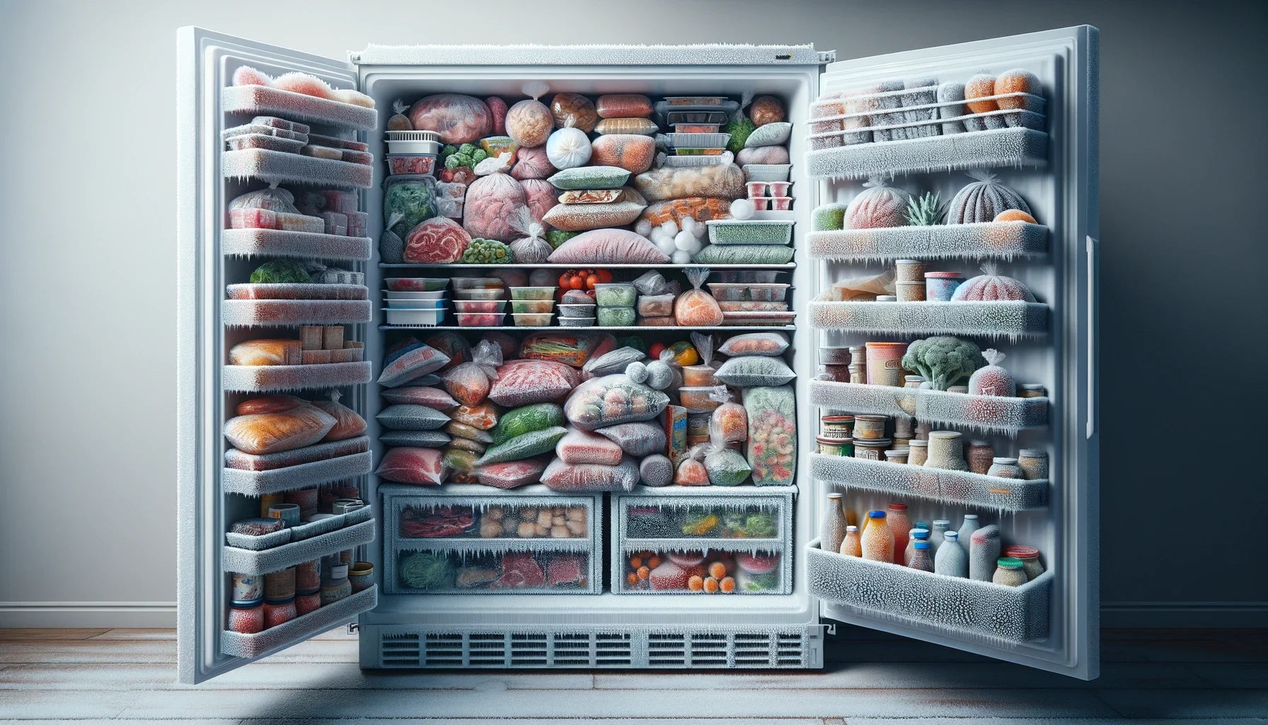 Frost forming inside the freezer image