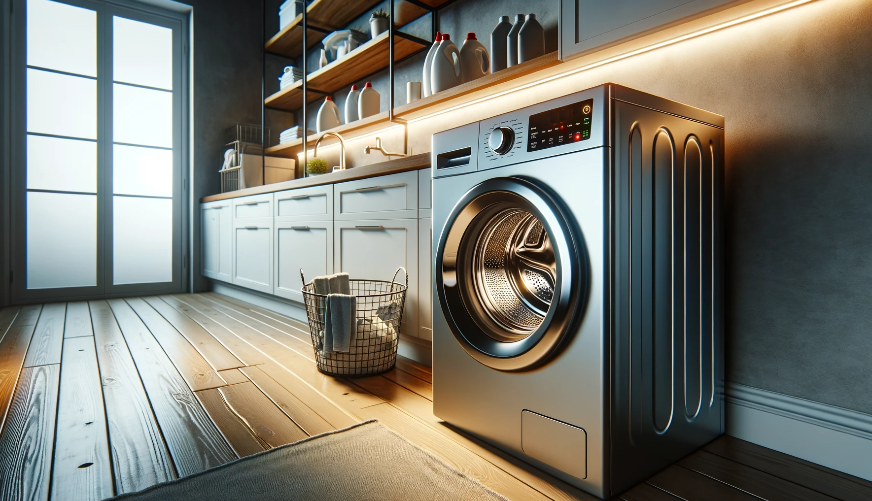 Man stands exasperated by washer that won’t start